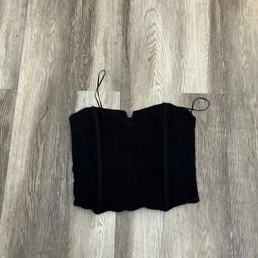 Anthropologie XL Black Corset Top